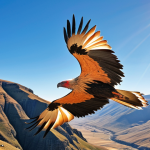 **

Prompt: Majestic Bearded Vulture (Lammergeier) soaring high above the dramatic Lesotho highlands, vibrant blue sky, conservation success story, sunlight.

**